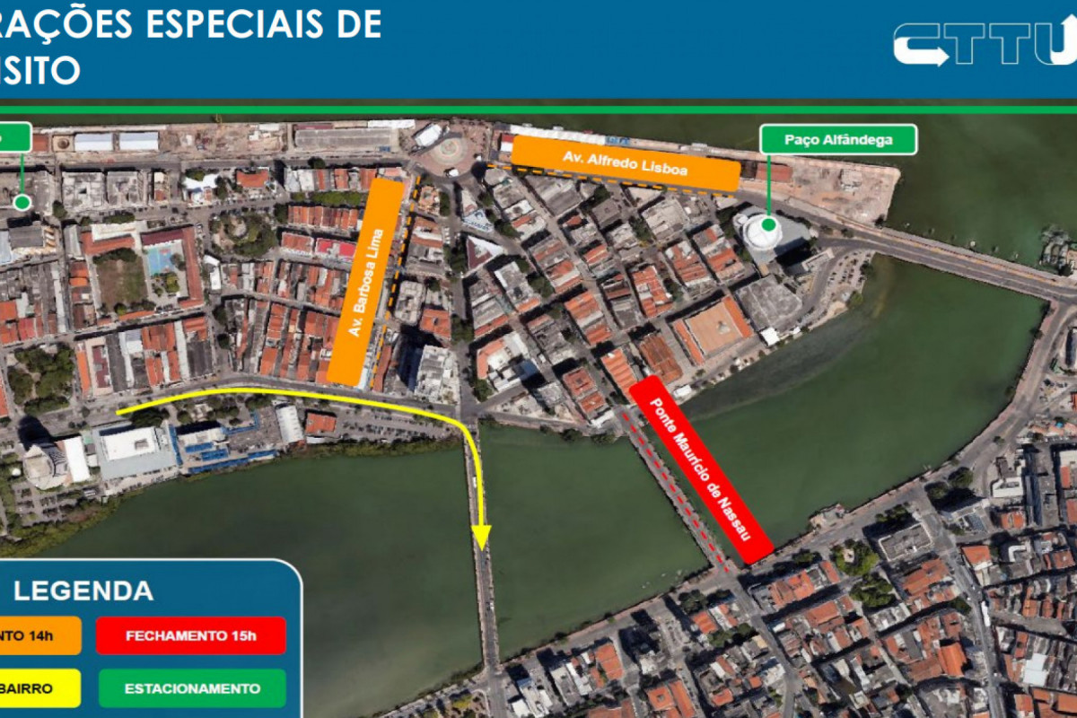 Vias do Bairro do Recife terão seu funcionamento alterado por conta do show de gravação do DVD de Priscilla Senna.