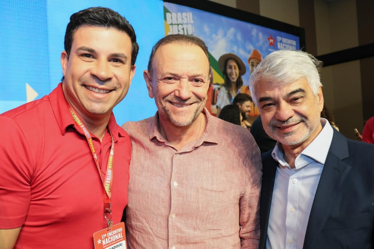Os petistas Edinho Silva, Carlos Veras e Humberto Costa