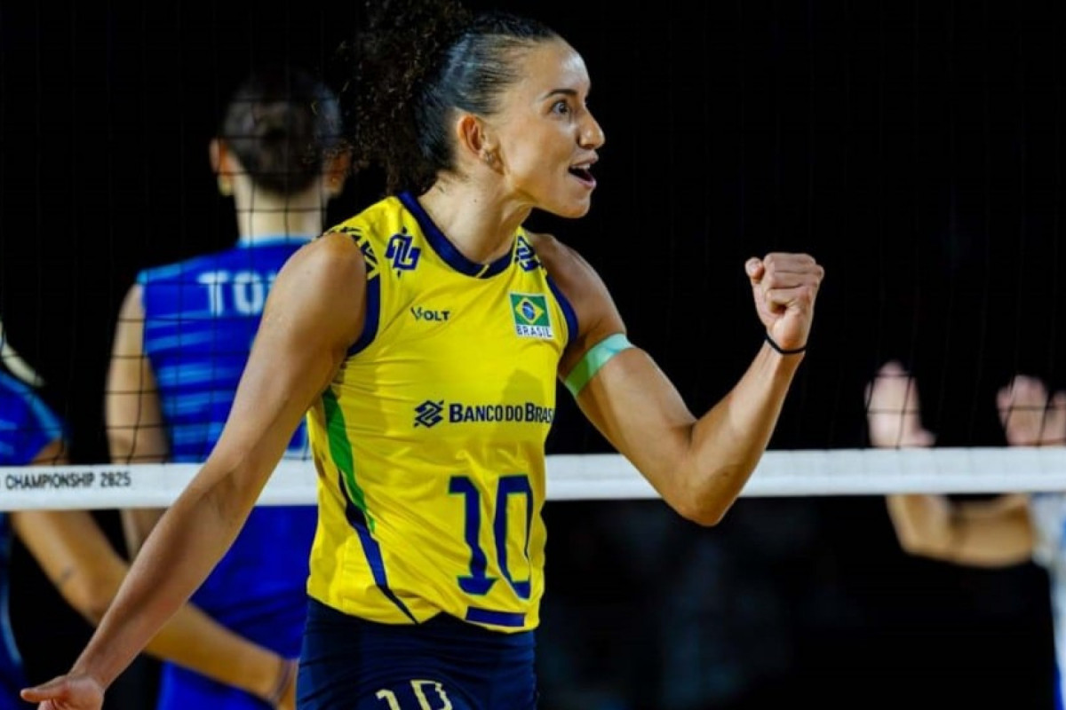 Gabi, jogadora da Seleção brasileira de vôlei/FIVB/Divulgação