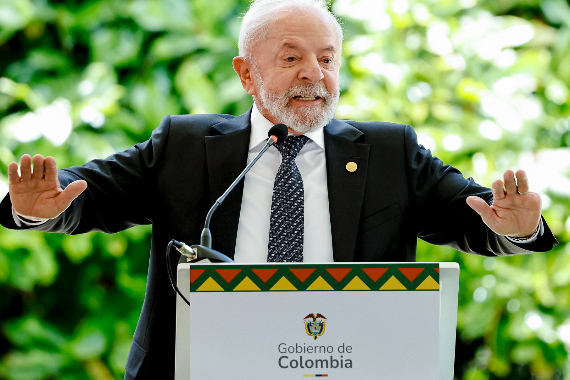 Presidente da República, Luiz Inácio Lula da Silva, durante encontro dos Presidentes dos Estados Partes do Tratado de Cooperação Amazônica com a Sociedade Civil e Comunidades Indígenas, em Bogotá, na Colômbia