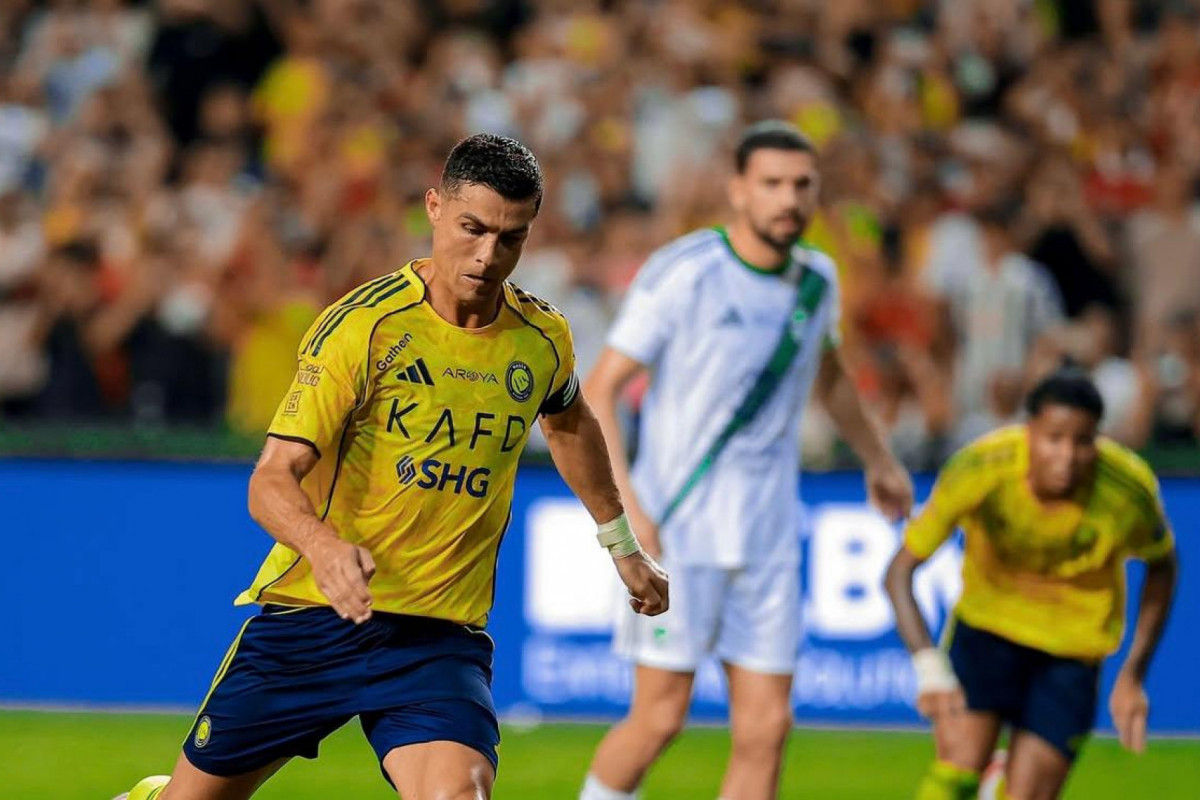 Cristiano Ronaldo tem 100 gols pelo time saudita (Al Nassr/Reprodução ) Cristiano Ronaldo tem 100 gols pelo time saudita/Al Nassr/Reprodução