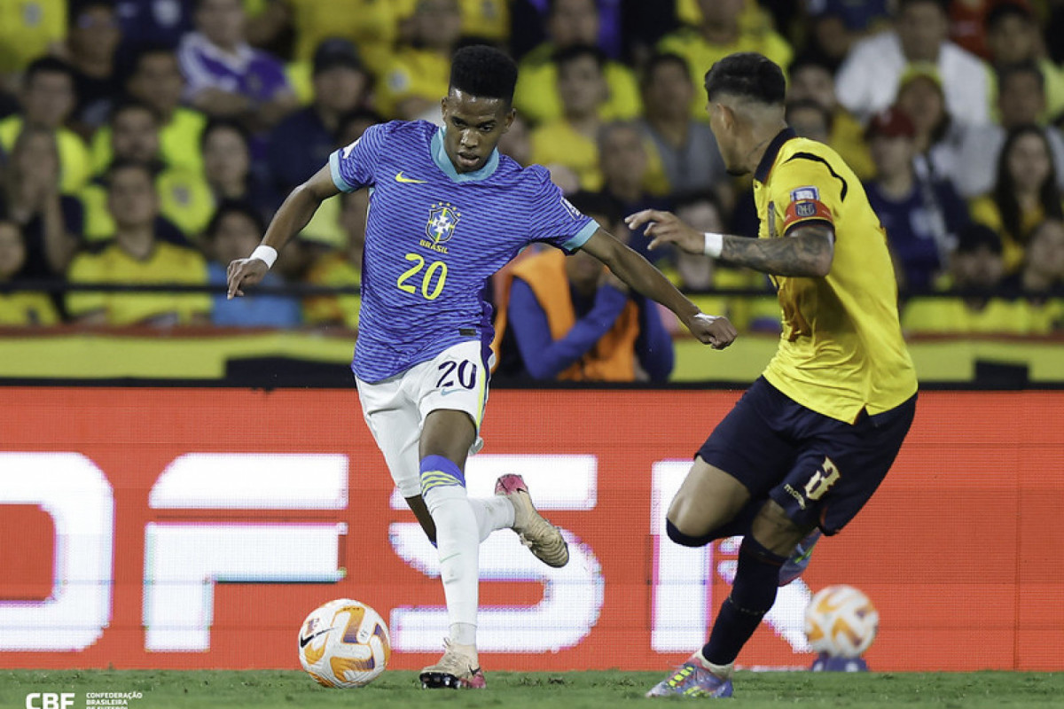 Estevão, atacante do Chelsea e da Seleção Brasileira ( RAFAEL RIBEIRO/CBF) Estevão, atacante do Chelsea e da Seleção Brasileira/ RAFAEL RIBEIRO/CBF
