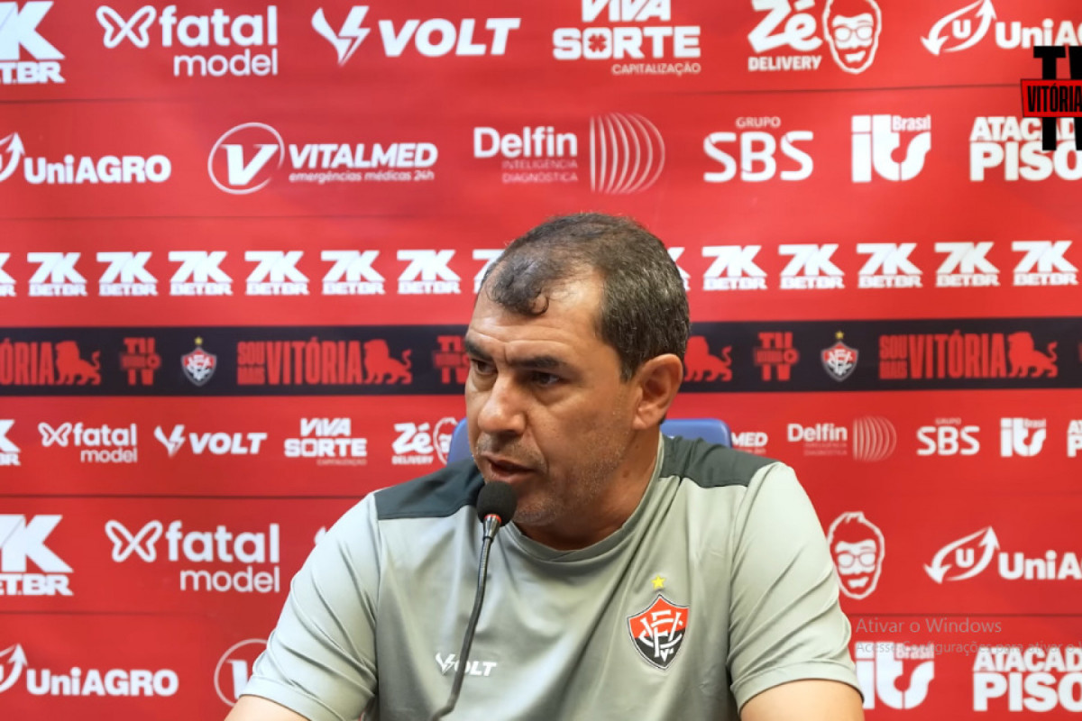 Fábio Carille, ex-técnico do Vitória/Reprodução/ TV Vitória