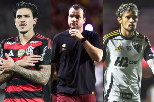 Foto: Gilvan de Souza/Flamengo, Rafael Vieira/DP Foto e Pedro Souza/Atlético