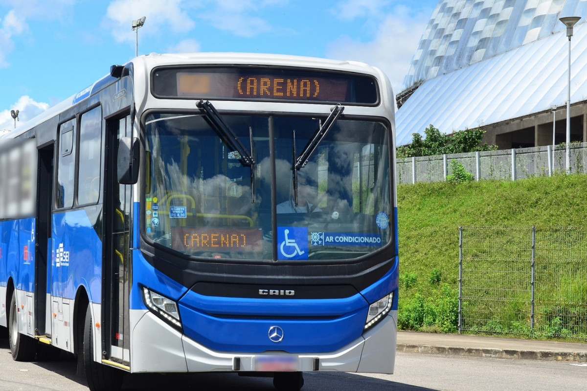 Ônibus linha TI Cosme e Damião/Arena (Divulgação) Ônibus linha TI Cosme e Damião/Arena/Divulgação