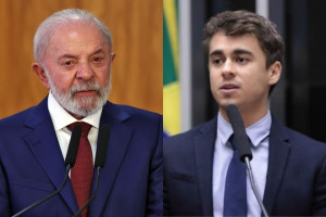 Presidente da Rep&uacute;blica, Luiz In&aacute;cio Lula da Silva, e o deputado federal Nikolas Ferreira (PL-MG)