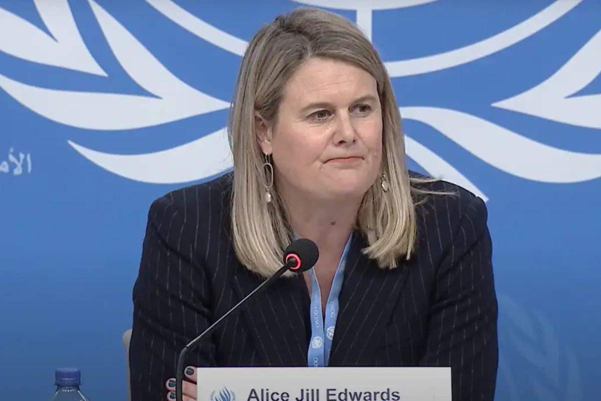Alice Jill Edwards é relatora especial das Nações Unidas sobre Tortura e o Tratamento Cruel, Desumano ou Degradante (Reprodução) Alice Jill Edwards é relatora especial das Nações Unidas sobre Tortura e o Tratamento Cruel, Desumano ou Degradante/Reprodução