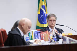 Procurador-geral da República, Paulo Gonet, durante julgamento do núcleo 1 da trama golpista