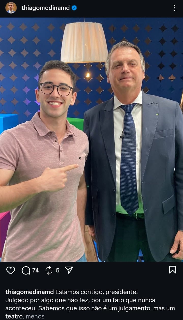 Políticos reagem ao julgamento de Bolsonaro em redes sociais (Reprodução/Redes Sociais)