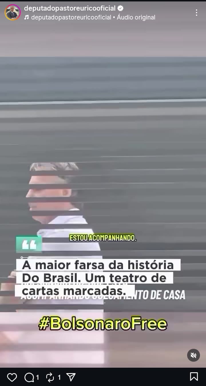 Políticos reagem ao julgamento de Bolsonaro em redes sociais (Reprodução/Redes Sociais)