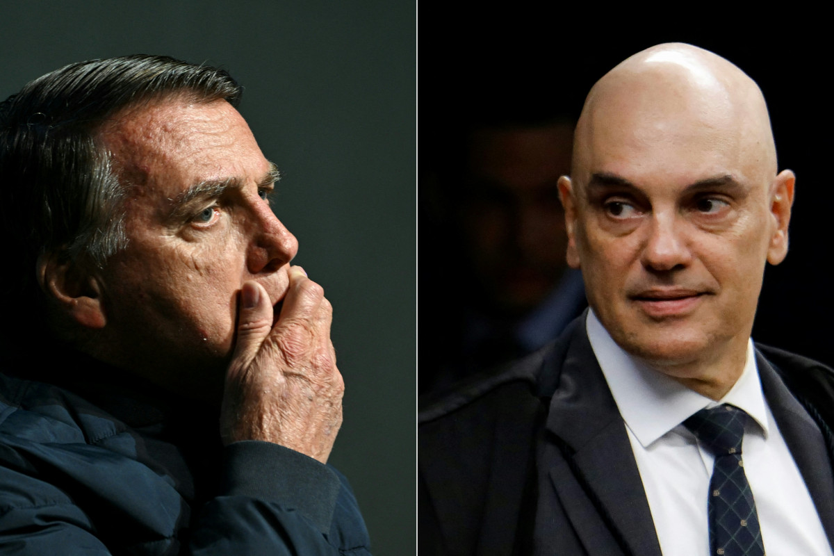 Ex-presidente Jair Bolsonaro / Ministro do Supremo Tribunal Federal (STF) Alexandre de Moraes (Fotos: Evaristo Sa e Sergio Lima/AFP) Ex-presidente Jair Bolsonaro / Ministro do Supremo Tribunal Federal (STF) Alexandre de Moraes/Fotos: Evaristo Sa e Sergio Lima/AFP