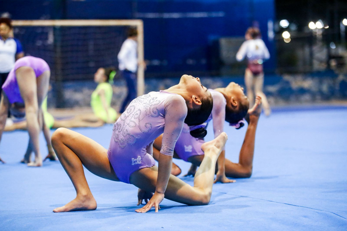 Ginasta da categoria infantil da Bello Salto no Campeonato Brasileiro de Ginástica, no Recife (Crysli Viana/DP Foto) Ginasta da categoria infantil da Bello Salto no Campeonato Brasileiro de Ginástica, no Recife/Crysli Viana/DP Foto