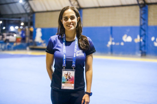Vanessa Bello, técnica da Bello Salto, academia de ginástica no Recife (Crysli Viana/DP Foto)