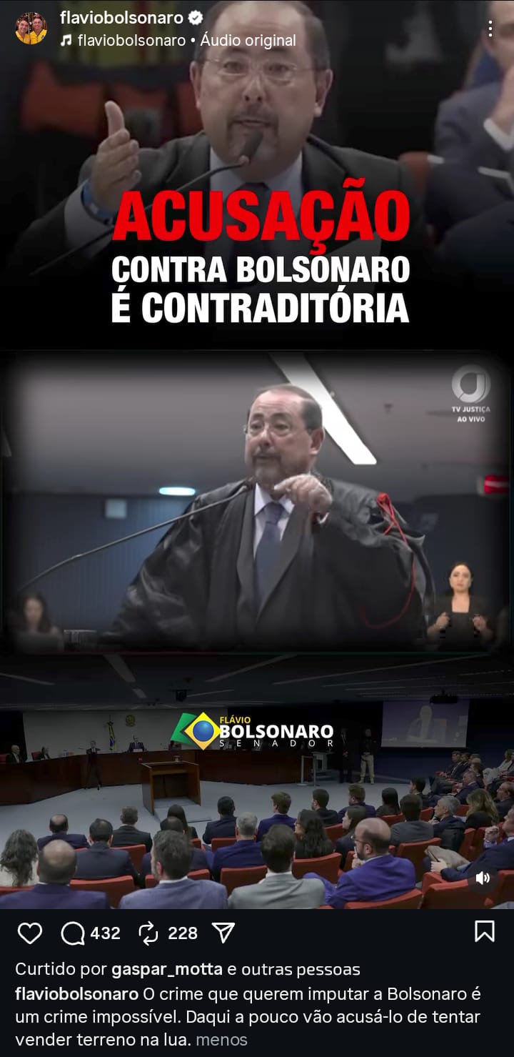Família Bolsonaro reage ao julgamento  (Reprodução/Redes Sociais)