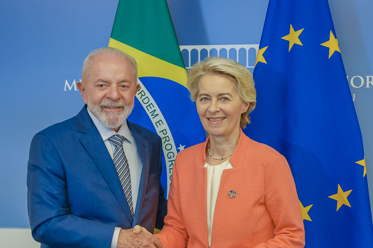 Luiz Inácio Lula da Silva e Ursula von der Leyen (Ricardo Stuckert/PR) Luiz Inácio Lula da Silva e Ursula von der Leyen/Ricardo Stuckert/PR