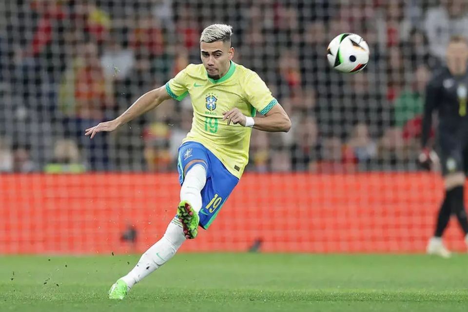 Andreas Pereira, meia da Seleção Brasileira e do Palmeiras (Rafael Ribeiro/CBF) Andreas Pereira, meia da Seleção Brasileira e do Palmeiras/Rafael Ribeiro/CBF