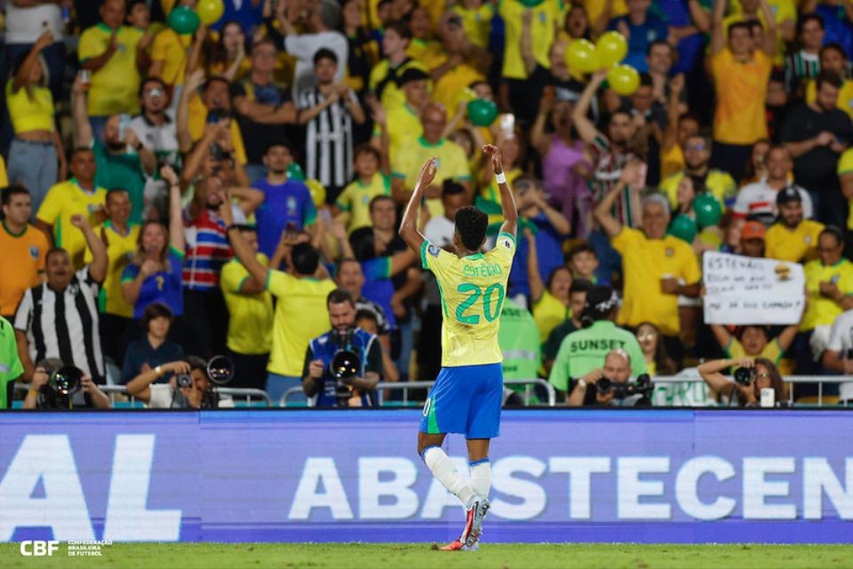 Estêvão, atacante da Seleção Brasileira (Rafael Ribeiro/CBF) Estêvão, atacante da Seleção Brasileira/Rafael Ribeiro/CBF