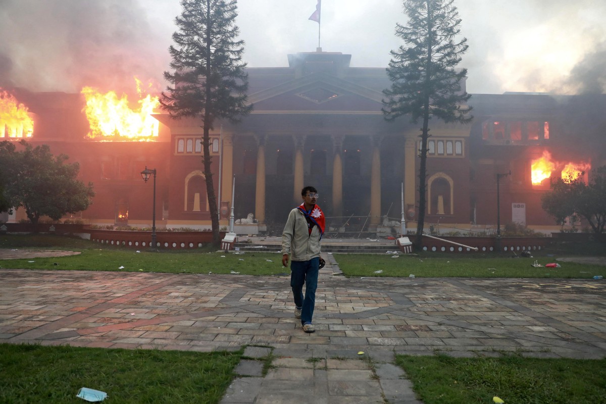Manifestações no Nepal/Anup OJHA / AFP