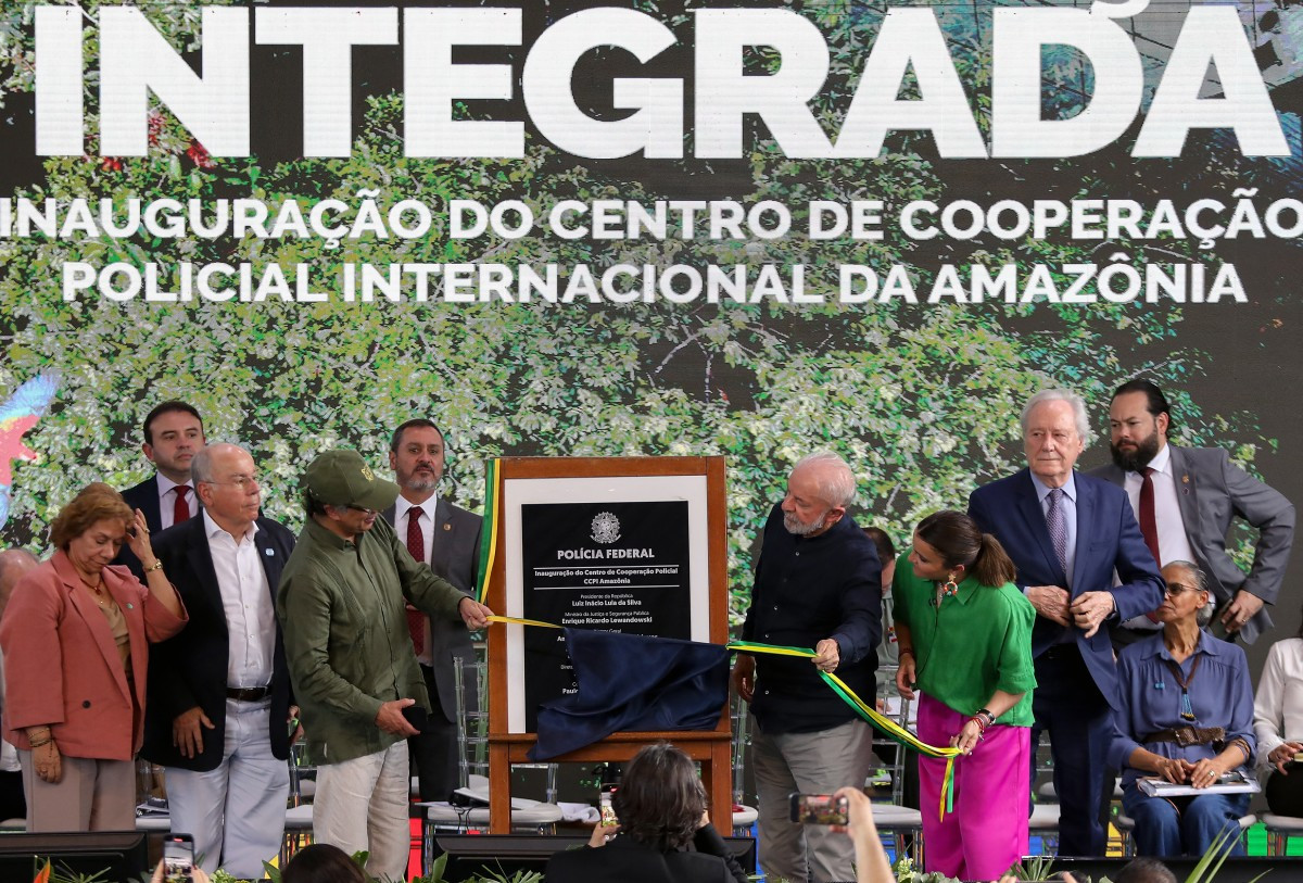 Inauguração do Centro de Cooperação Policial Internacional da Amazônia (CCPI Amazônia) (MICHAEL DANTAS / AFP)