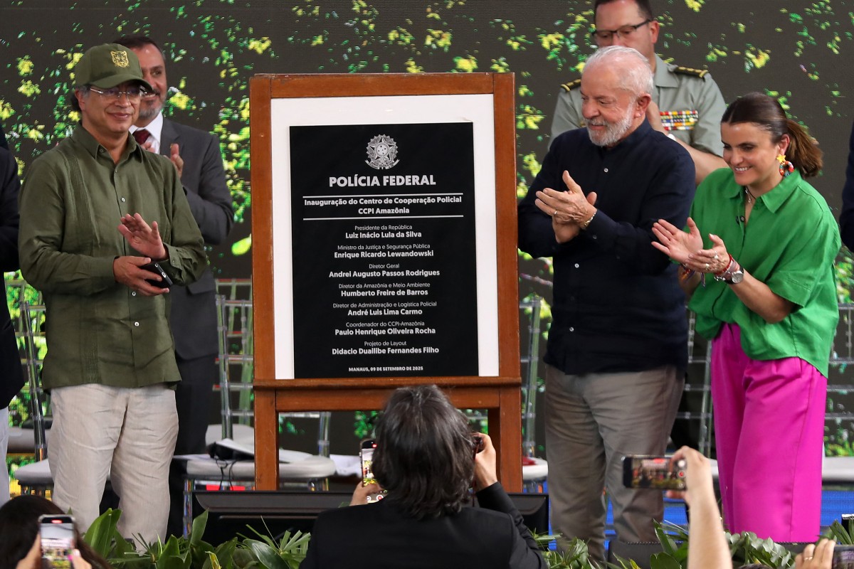 Inauguração do Centro de Cooperação Policial Internacional da Amazônia (CCPI Amazônia)/MICHAEL DANTAS / AFP