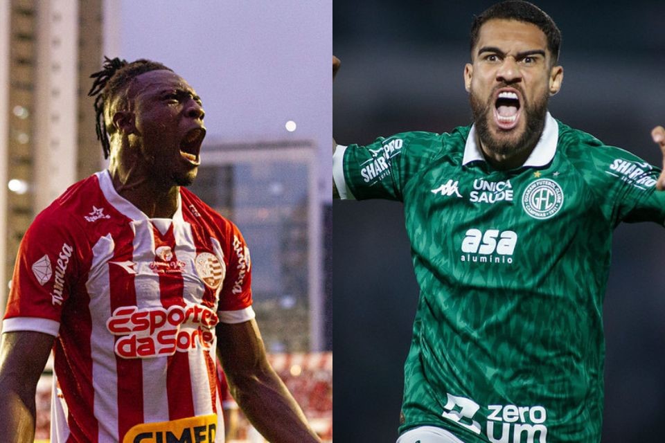 Jogadores de Náutico e Guarani durante partidas da Série C/Gabriel França / CNC e Raphael Silvestre / Guarani FC