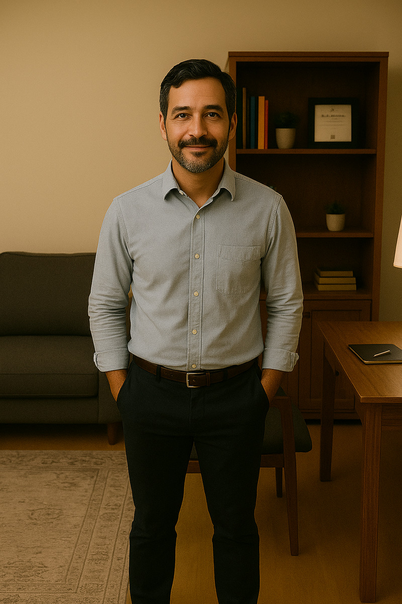 IA simulou aparência do "Dr. Elias" e de seu consultório (Chat GPT/reprodução)