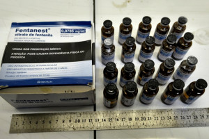 Frascos de fentanil foram apreendidos pela primeira vez 