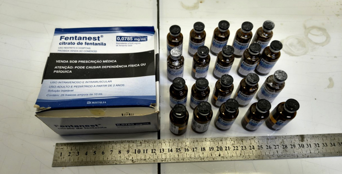 Frascos de fentanil foram apreendidos pela primeira vez (PF-PE) Frascos de fentanil foram apreendidos pela primeira vez /PF-PE