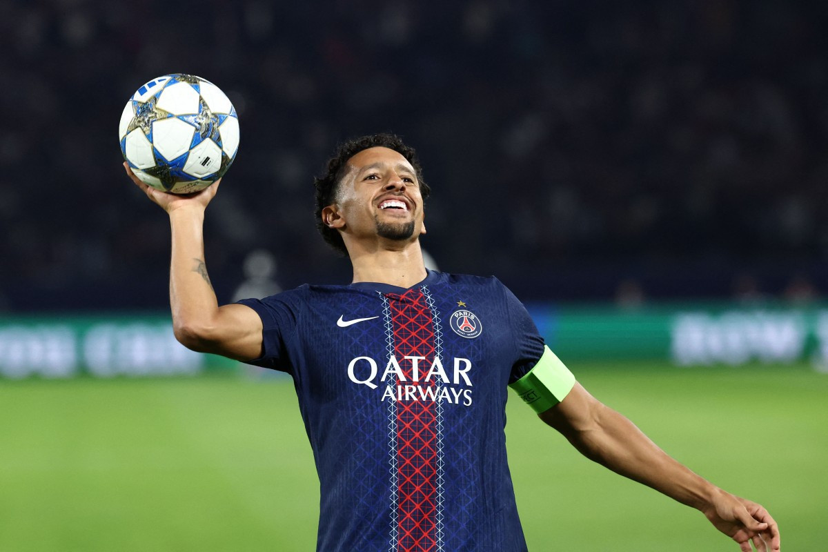 Marquinhos, capitão e zagueiro do Paris Saint-Germain/FRANCK FIFE / AFP