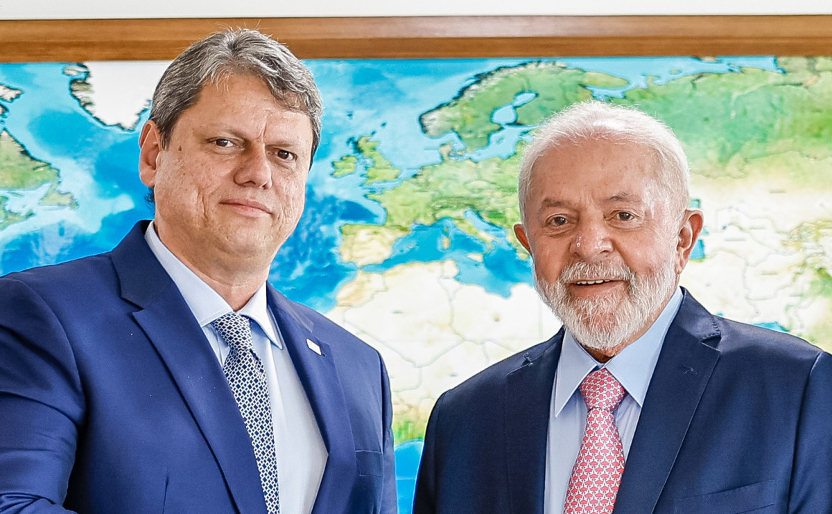 O Presidente da República, Luiz Inácio da Silva, se reune com o Governador de São Paulo, Tarcísio de Freitas, no Palácio do Planalto/Ricardo Stuckert/PR