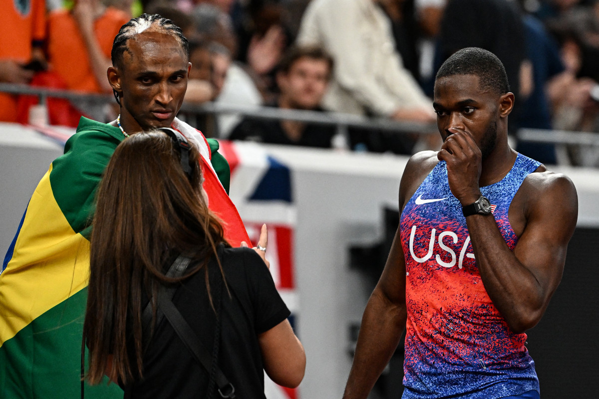 Alison dos Santos, atleta do Brasil/ JEWEL SAMAD / AFP