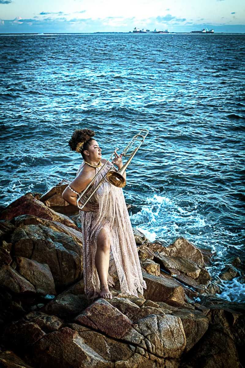 Trombonista Neris Rodrigues (Foto: Hermes Costa Neto/Divulgação)