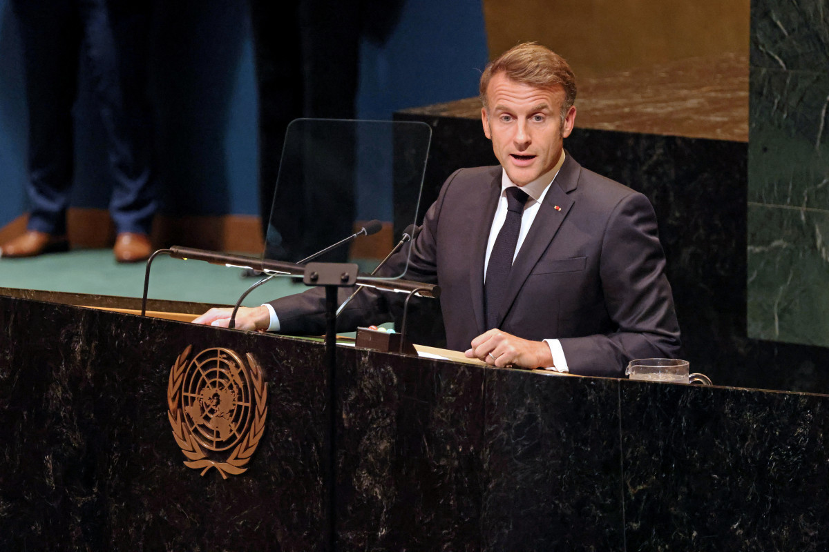 Presidente da França, Emmanuel Macron, em discurso na ONU (Ludovic MARIN / AFP) Presidente da França, Emmanuel Macron, em discurso na ONU/Ludovic MARIN / AFP