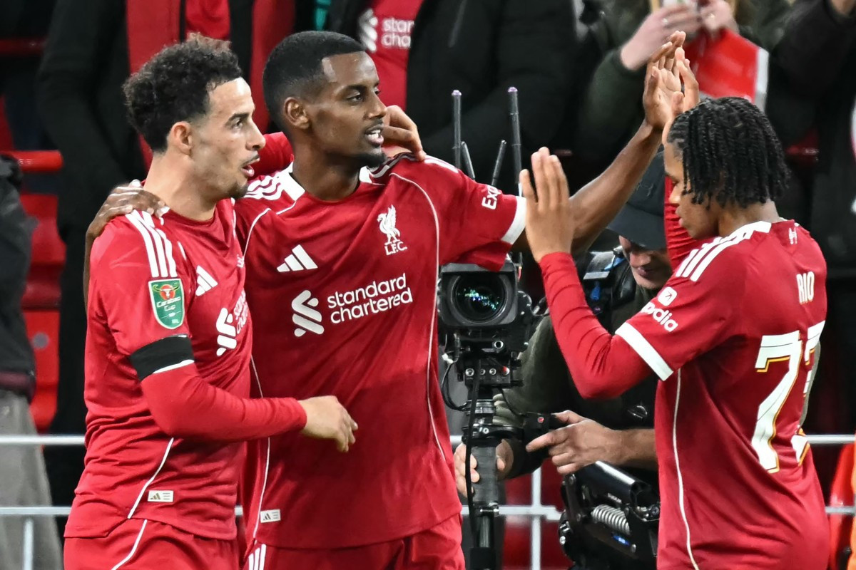Liverpool durante partida da Copa da Liga Inglesa/PAUL ELLIS / AFP