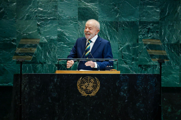 Presidente da República, Luiz Inácio Lula da Silva, durante a abertura do Debate Geral da 80.ª Sessão Ordinária da Assembleia Geral das Nações Unidas. Sede da Assembleia Geral das Nações Unidas, Nova York (EUA)
Foto: Ricardo Stuckert / PR