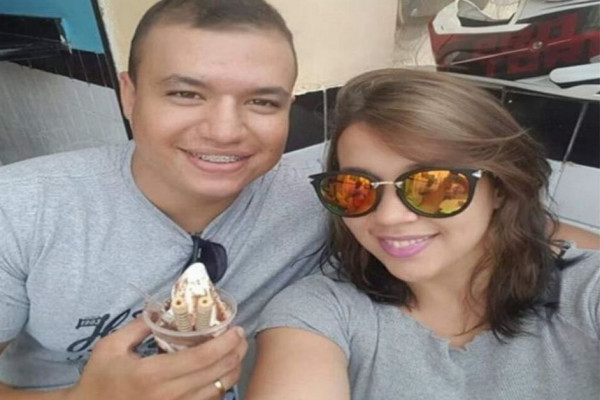 Felipe Ruan e L&uacute;cia Maria de Melo (Foto: Reprodu&ccedil;&atilde;o/Whatsapp)