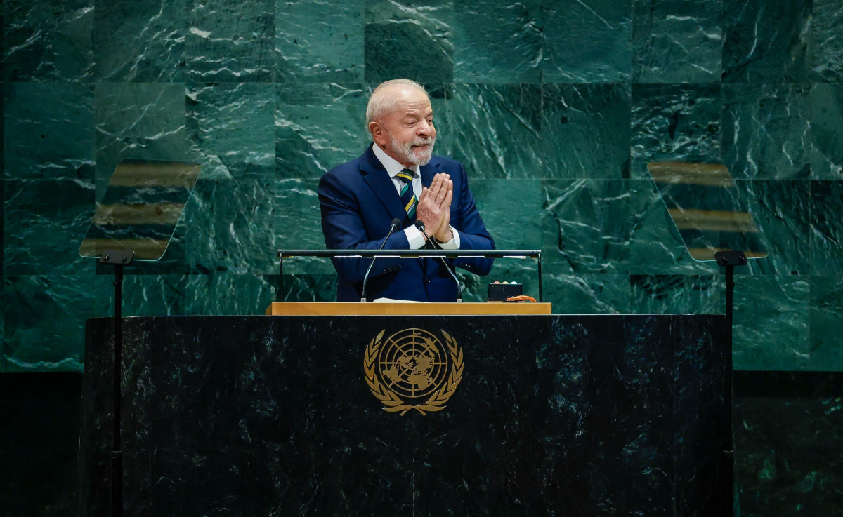 Presidente da República, Luiz Inácio Lula da Silva, durante a abertura do Debate Geral da 80.ª Sessão Ordinária da Assembleia Geral das Nações Unidas. Sede da Assembleia Geral das Nações Unidas, Nova York (EUA)
Foto: Ricardo Stuckert / PR/Ricardo Stuckert
