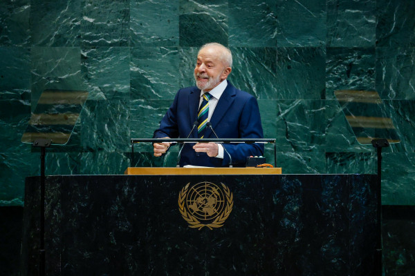 Presidente da República, Luiz Inácio Lula da Silva, durante a abertura do Debate Geral da 80.ª Sessão Ordinária da Assembleia Geral das Nações Unidas. Sede da Assembleia Geral das Nações Unidas, Nova York (EUA)
Foto: Ricardo Stuckert / PR