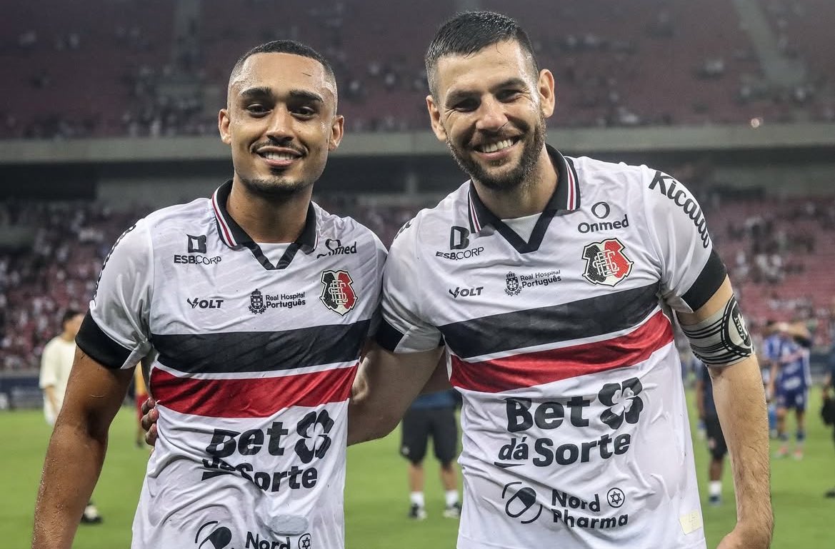 Eurico e William Alves, zagueiros do Santa Cruz/Evelyn Victoria/SCFC