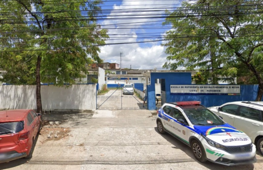 Agressões ocorreram na Escola de Referência em Ensino Fundamental e Médio (Erefem) Lions de Parnamirim/Foto: Reprodução/Google Street View