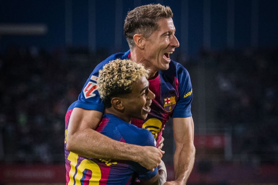 Lewa e Yamal, atacantes do Barcelona/Divulgação/Barcelona