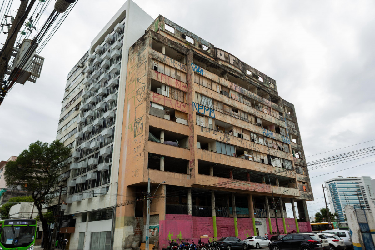 O Edifício Segadas Viana foi inaugurado em 1953 como sede estadual do Instituto de Administração Financeira da Previdência e Assistência Social (Iapas) e posteriormente abrigou o INSS (Foto: Rafael Vieira / DP Fotos)