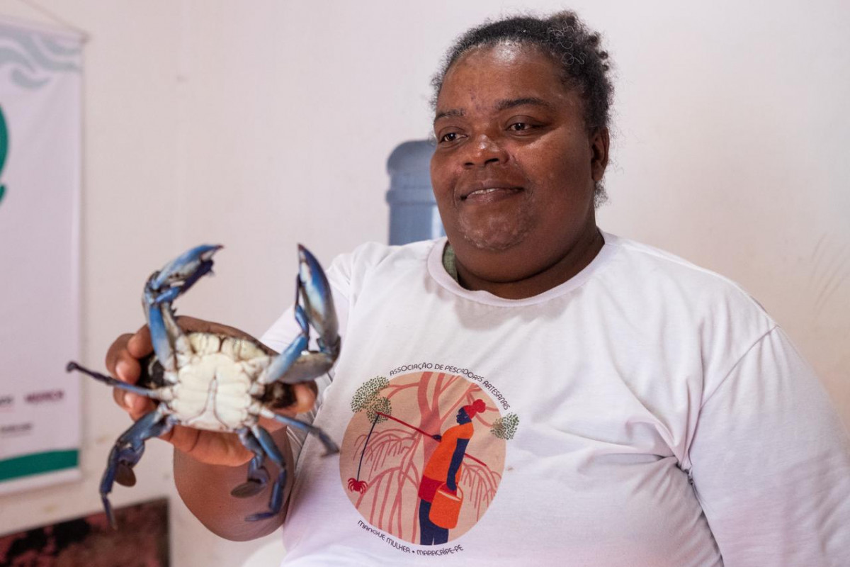 Helena Ivalda, liderança dos pescadores em Maracaípe (Rafael Vieira/DP Foto)