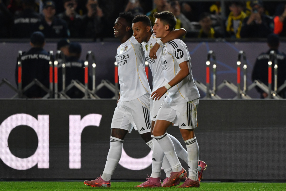 O Real Madrid goleou o Kairat por 5 a 0 pela segunda rodada da Champions League/VYACHESLAV OSELEDKO / AFP