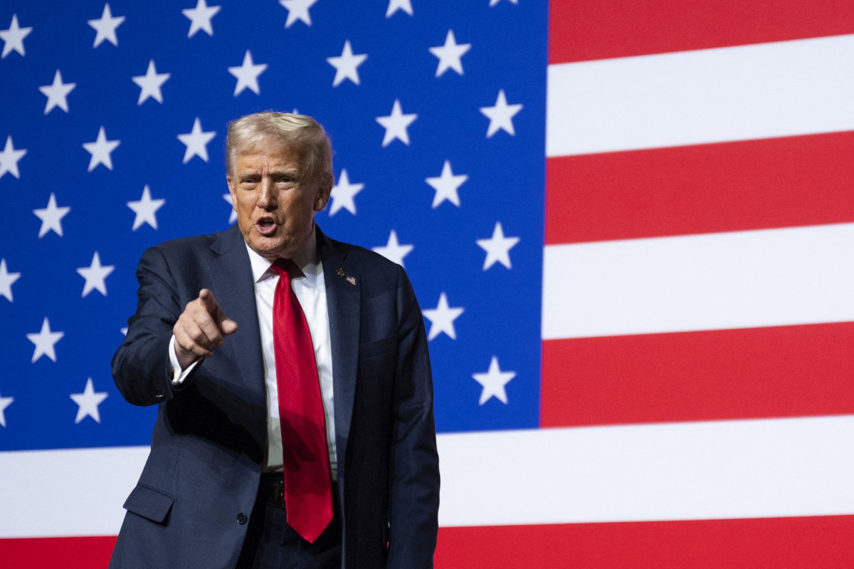  US President Donald Trump departs after addressing senior military officers gathered at Marine Corps Base Quantico in Quantico, Virginia, on September 30, 2025. Defense Secretary Pete Hegseth said Tuesday the US military must fix 