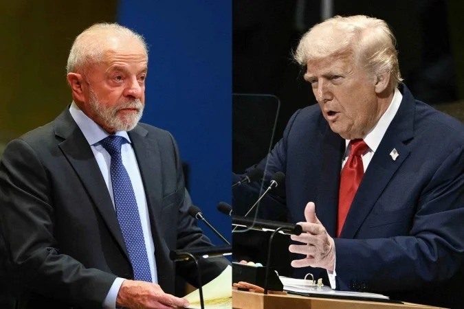 Diplomatas brasileiros avaliam que o mais provável é que Lula e Trump conversem pessoalmente durante visita à Malásia no final de outubro/Crédito: ANGELA WEISS / AFP e BRENDAN SMIALOWSKI / AFP