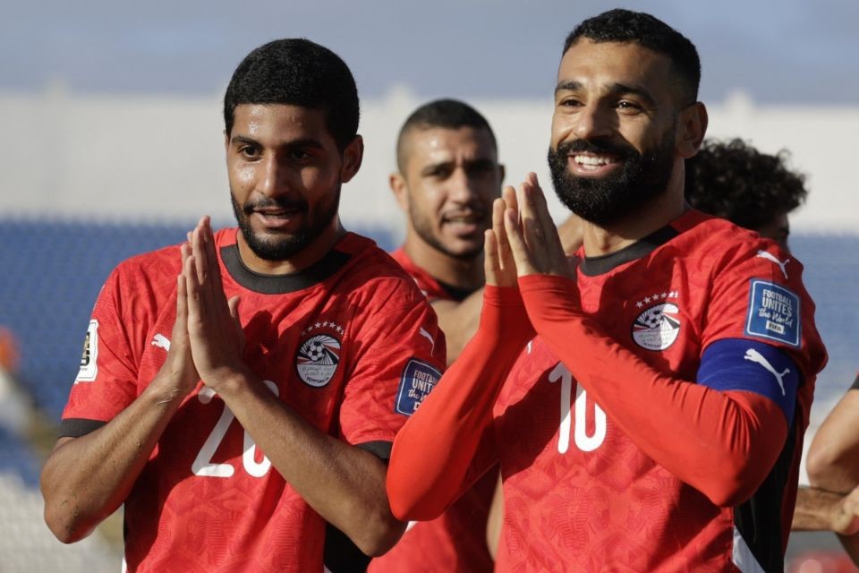 Seleção do Egito em partida pelas Eliminatórias (ABDEL MAJID BZIOUAT / AFP) Seleção do Egito em partida pelas Eliminatórias/ABDEL MAJID BZIOUAT / AFP