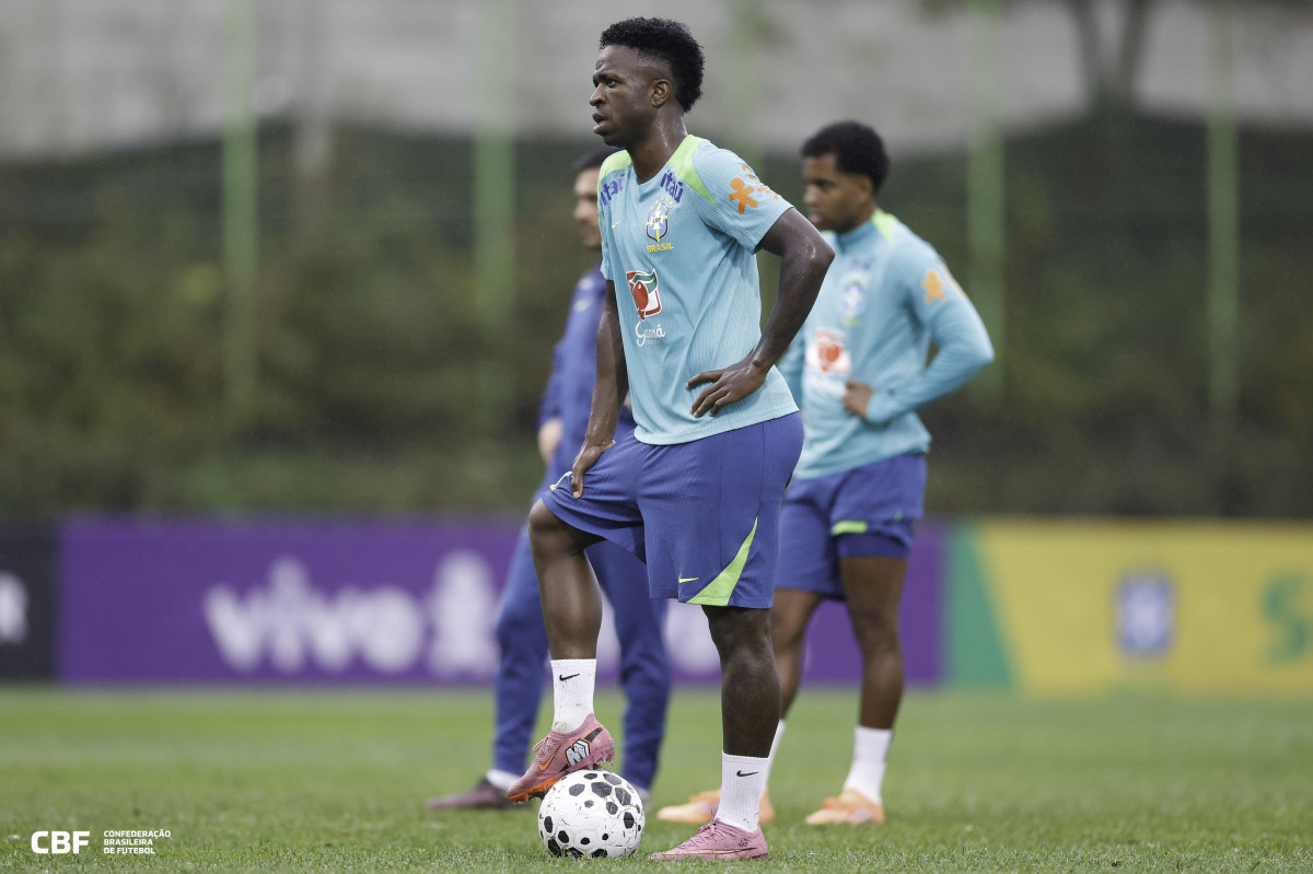 Vinicius Júnior, atacante do Real Madrid e da Seleção Brasileira (Rafael Ribeiro/ CBF) Vinicius Júnior, atacante do Real Madrid e da Seleção Brasileira/Rafael Ribeiro/ CBF