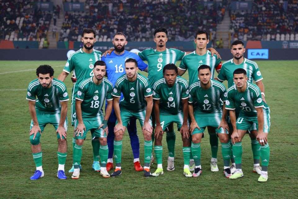 Seleção da Argélia (KENZO TRIBOUILLARD / AFP) Seleção da Argélia/KENZO TRIBOUILLARD / AFP