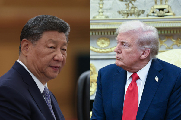 China reage a ameaça de tarifa de 100% de Trump e diz que poderá tomar medidas./Fotos: Lintao Zhang / POOL / AFP - Jim WATSON / AFPFotos: Lintao Zhang / POOL / AFP - Jim WATSON / AFP